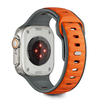Apple Watch 8 / 9 / 10 / 11 / SE / Ultra (44 / 45 / 46 / 49 mm) Tech-Protect Iconband Line Szürke/Narancs - 0. kép