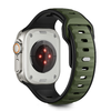 Apple Watch 8 / 9 / 10 / 11 / SE / Ultra (44 / 45 / 46 / 49 mm) Tech-protect Iconband Line fekete/zöld - 0. kép