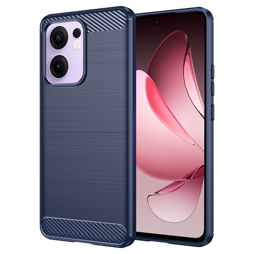 Oppo Reno13 F 4G Kék Techsuit Szénszálas Szilikon tok
