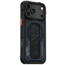 iPhone 17 Pro Max Skinarma Aegis tok mágneses töltéssel és kitámasztóval sötétkék