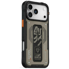 iPhone 17 Pro Max Skinarma Aegis tok mágneses töltés + fogantyú állvány szürke