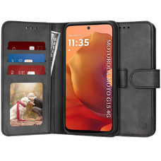 Motorola Moto G15 / G15 Power - Techsuit Diary Book - Fekete tok