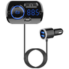 Bluetooth BC49BQ FM Transmitter (Bluetooth 5.0 + EDR + microSD + USB) Töltés funkcióval 2x USB 2.4A QC 3.0 Quick Charge fekete - 1. kép