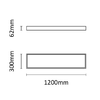 Asalite LED Panel Mennyezetre Rögzíthető Keret (62mm) 120x30cm BackLit Panelhez - 3. kép