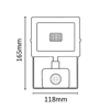 Asalite LED Fehér Reflektor Slim 10W 4500K (900 lumen) + Mozgásérzékelő Szenzor - 3. kép
