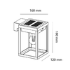 Asalite Napelemes Kültéri Lámpa IP44 2W 3000K (200 lumen) Fekete+Szenzor - 4. kép