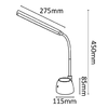 Asalite LED Asztali Lámpa Dimmerelhető 6W (480 lumen) Fekete - 1. kép
