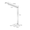 Asalite LED Asztali Lámpa Dimmerelhető 7W (450 lumen) CCT Wireless USB Ezüst - 1. kép