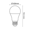 Asalite LED Izzó A60 gömb E27 9W 4000K (820 lumen) - 2. kép