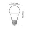 Asalite LED Izzó A60 gömb E27 9W 6500K ( 820 lumen ) - 1. kép