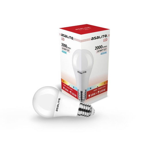 Asalite LED Izzó A65 gömb E27 18W 4000K (2000 lumen)
