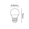 Asalite LED Izzó G45 mini gömb E27 4W 4000K (350 lumen) - 1. kép