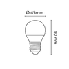 Asalite LED Izzó G45 mini gömb E27 6W 4000K (510 lumen) - 2. kép
