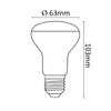 Asalite LED Izzó R63 spot E27 10W 3000K (720 lumen) - 1. kép