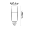 Asalite LED Izzó T45 stick E27 13W 3000K (1300 lumen) - 1. kép