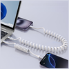 USB-C - USB-C spirál kábel 4smarts 100W fehér - 1. kép