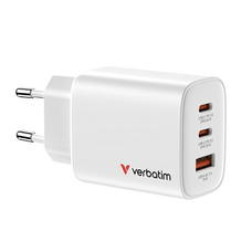 Verbatim Essentials hálózati töltő GaN 65W fehér 32353