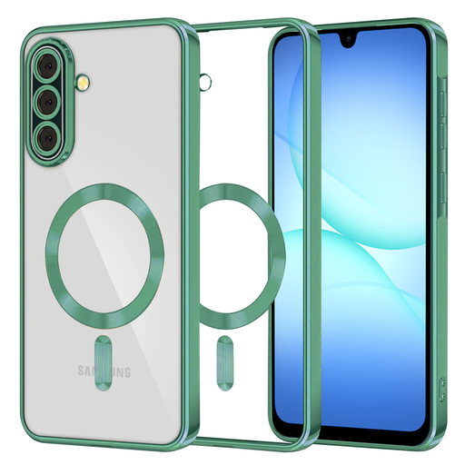 Samsung Galaxy A17 5G Light Green Techsuit - Luxury Crystal MagSafe tok