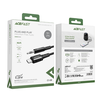  Acefast Type-C - Jack 3.5mm Hi-Fi DAC Audio Kábel Adapter (C1-08), digitális dekódolás, nejlonszövet, 1.2m - Fekete - 4. kép
