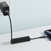  Acefast Adatkábel (C14-04) - Gyors töltés, USB-ről Type-C-re, Rugós kialakítás, 3A, Hajlítással szemben ellenálló, 1.2m - Fekete - 1. kép