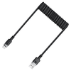  Acefast Adatkábel (C14-04) - Gyors töltés, USB-ről Type-C-re, Rugós kialakítás, 3A, Hajlítással szemben ellenálló, 1.2m - Fekete - 4. kép