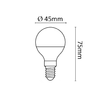 Asalite LED Izzó G45 mini gömb E14 6W 3000K (510 lumen) - 1. kép