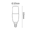 Asalite LED Izzó T37 stick E14 7W 3000K (600 lumen) - 1. kép