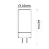 Asalite LED Izzó G4 12V 2W 3000K (220 lumen) - 1. kép