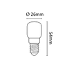 Asalite Hűtő Izzó T25 E14 15W 2800K (80 lumen) - 1. kép