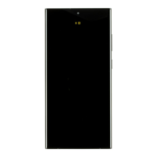 LCD kijelző + Érintőpanel + Előlap Samsung S918 Galaxy S23 Ultra Grafit/Piros (Szervizcsomag)