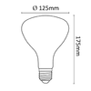 Asalite Infra Izzó Áttetsző R125 E27 150W - 1. kép