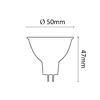 Asalite LED Izzó MR16 spot 12V 5W 3000K (400 lumen) - 0. kép