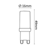 Asalite LED Izzó G9 3W 4000K (330 lumen) - 2. kép
