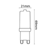 Asalite LED Izzó G9 6W 3000K (600 lumen) - 1. kép