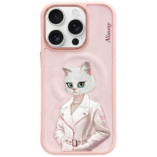 iPhone 16 Pro Max Nimmy Mágneses Divatos Aranyos Kisállat tok rózsaszín tok
