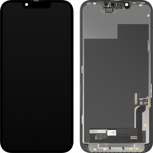 LCD kijelző modul MP Apple iPhone 13-hoz, Soft OLED FHD Diagnosztikai Verzió, Utángyártott, Fekete