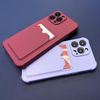 Card Armor fliptok Xiaomi Redmi Note 10 / Redmi Note 10S Card Wallet Szilikon Páncéltok Légzsák Piros - 4. kép