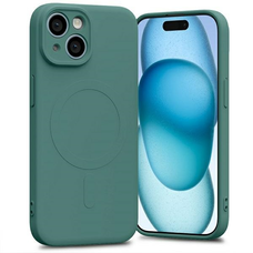 iPhone 15 Mercury MagSafe Semi-Silicone tok zöld