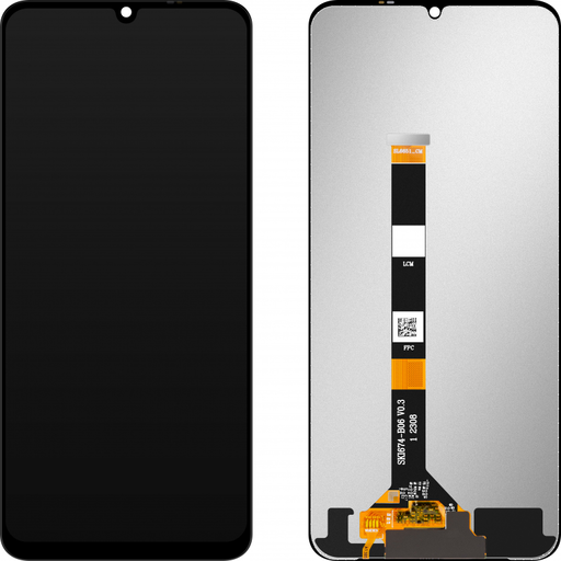 LCD kijelzőmodul MP Realme C51 / C53 / Narzo N53 / Note 50, keret nélkül, utángyártott, fekete