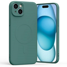 iPhone 15 Plus Mercury MagSafe Semi-Silicone zöld tok