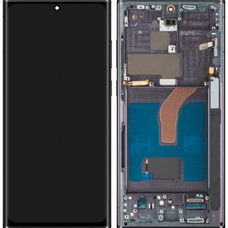 LCD kijelző modul MP Samsung Galaxy S22 Ultra 5G S908, OLED verzió, utángyártott, fekete