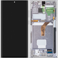 LCD kijelzőmodul Samsung Galaxy S22 Ultra 5G S908-hoz, fehér