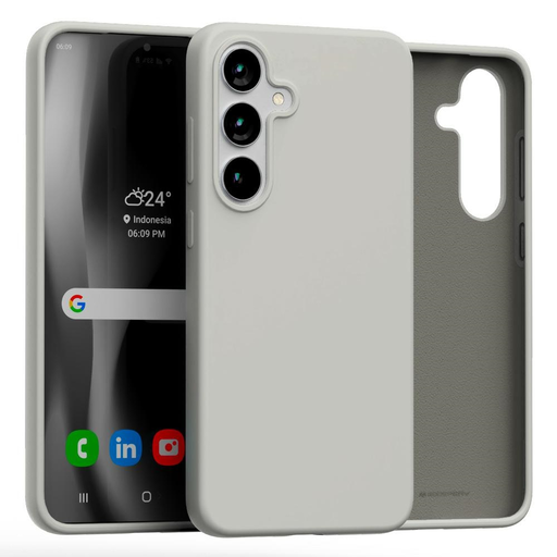 Samsung Galaxy S25+ Mercury Silicone kőszínű tok
