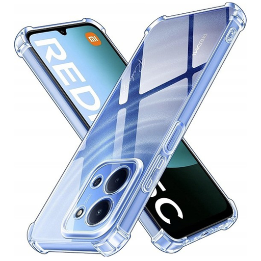 Xiaomi Redmi 15C 4G Clear Techsuit - Shockproof Clear Silicone tok Xiaomi Redmi 15C 4G Clear Techsuit - Shockproof Clear Silicone tok