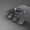 iPhone 16 Pro / 16 Pro Max kamera lencsevédő üvegfólia fekete - 1. kép