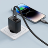  Acefast Adatkábel (C13-04) - Gyors töltés, Type-C - USB, Type-C, 60W, 3A, Hajlításálló, Cink ötvözet, 1.2m - Fekete - 1. kép
