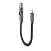  Acefast Type-C to USB Gyors Töltés Adatkábel (C13-05), Type-C, 60W, 3A, Hajlításálló, Rövid Kialakítás, 0.2m - Fekete - 1. kép