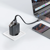  Acefast Type-C to USB Gyors Töltés Adatkábel (C13-05), Type-C, 60W, 3A, Hajlításálló, Rövid Kialakítás, 0.2m - Fekete - 3. kép