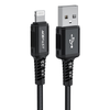  USB to Lightning 2.4A Fekete Acefast Data Cable (C4-02) - Gyors Töltés, Alumínium Ötvözet, 1.8m - 2. kép