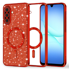 Samsung Galaxy A17 5G Techsuit Luxury Glitter MagSafe - Piros tok